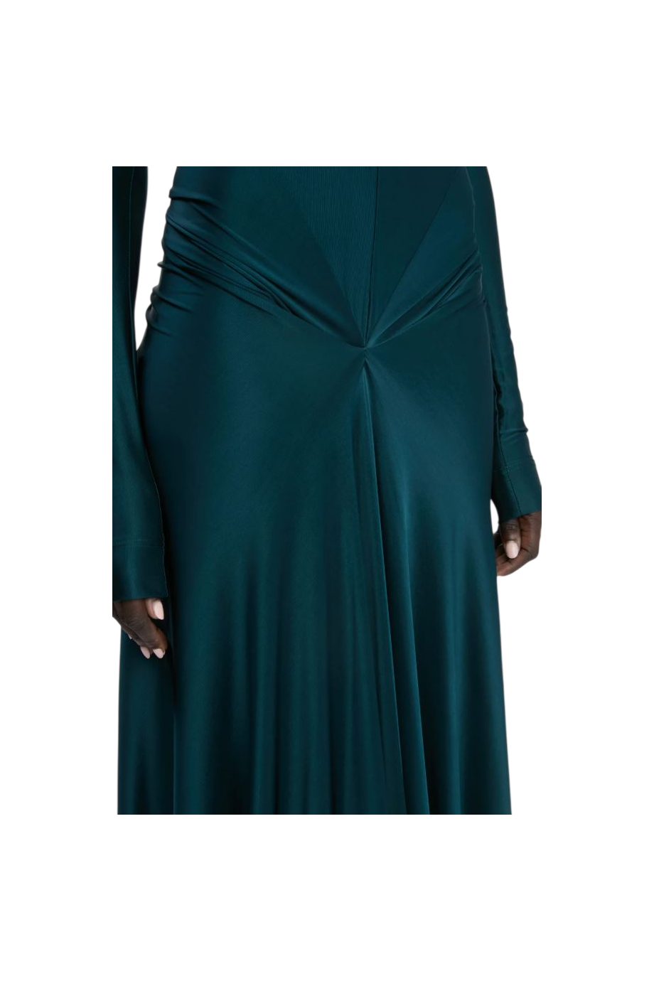 Cut-out satin gown