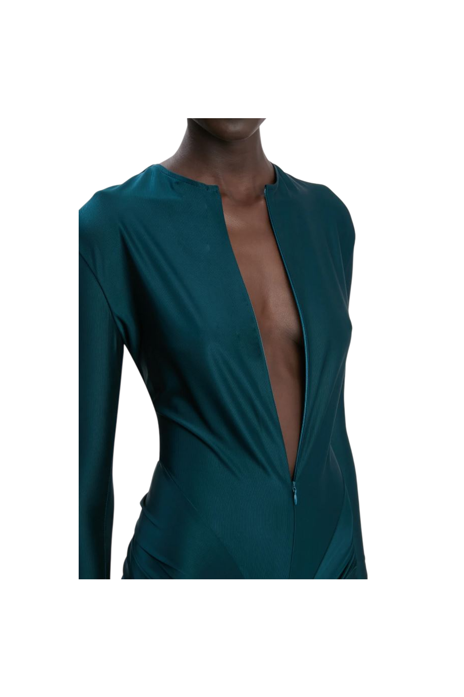 Cut-out satin gown
