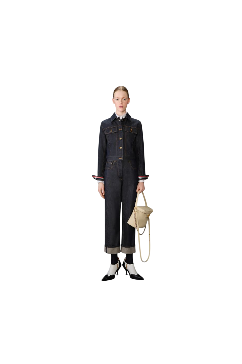 Shrunken Japanese-cotton denim jacket