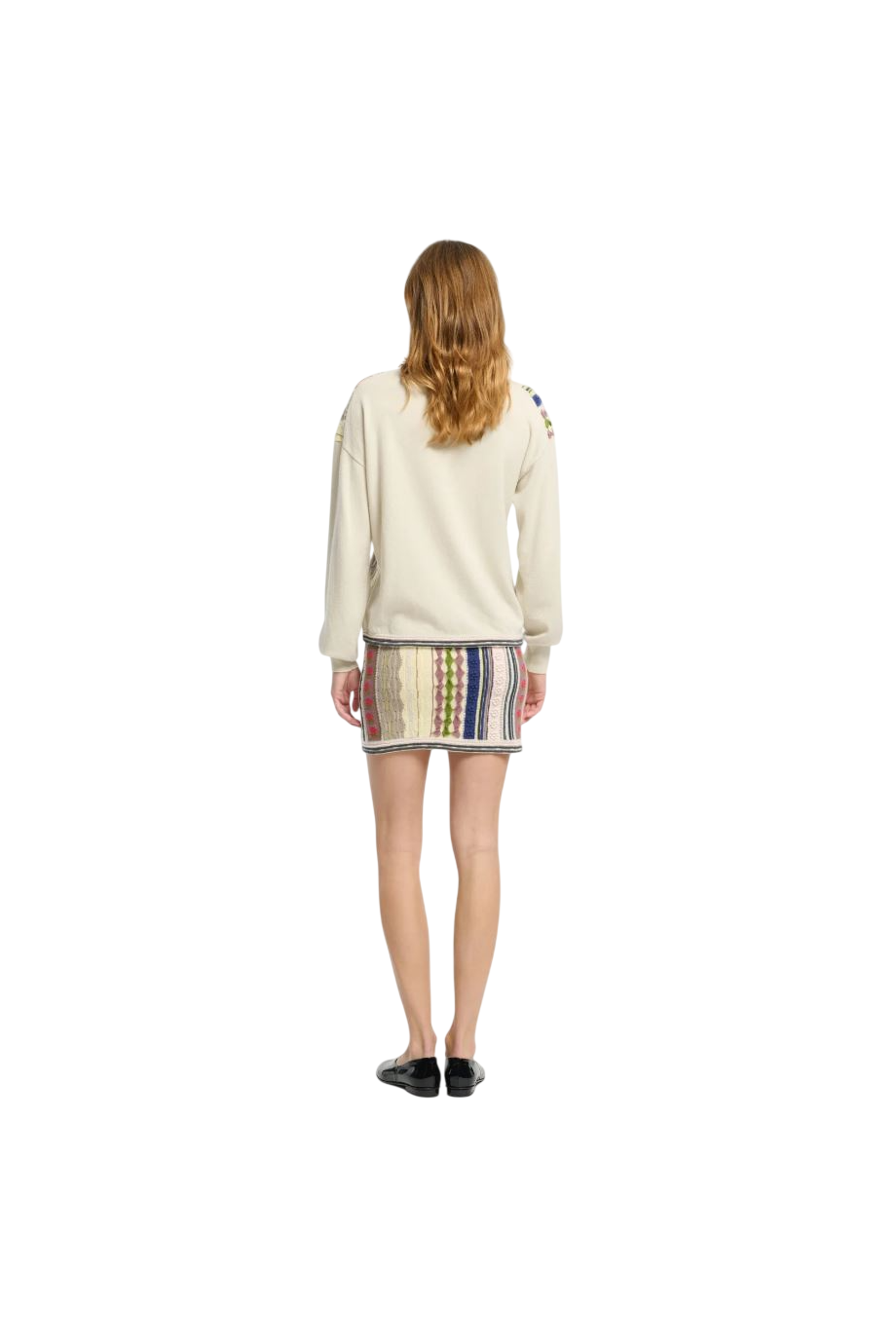 Intarsia cashmere cardigan