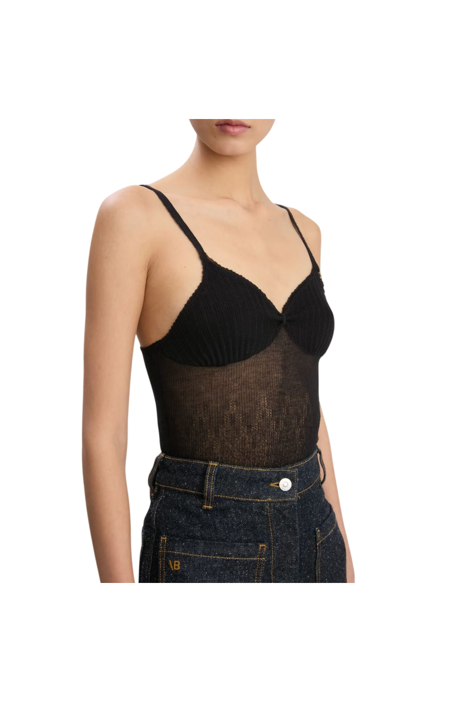 Cami Top In Teal in black