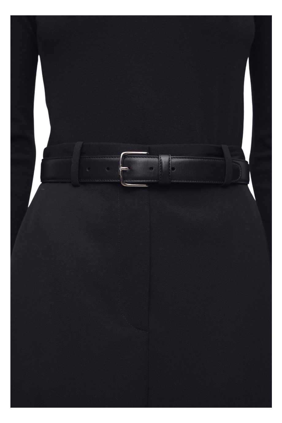 Roux wool-crepe maxi skirt