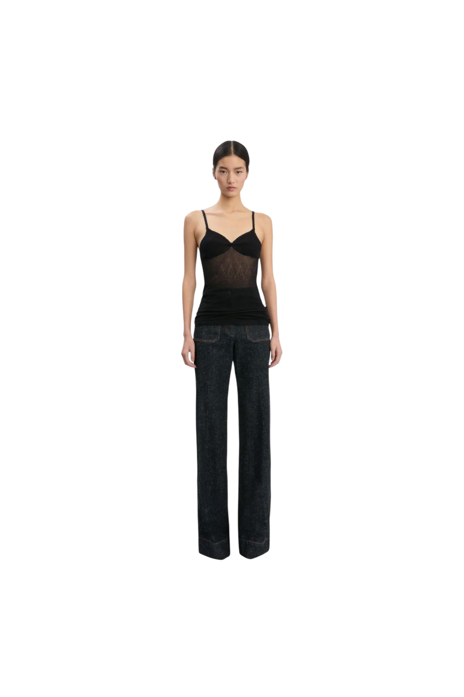 Cami Top In Teal in black
