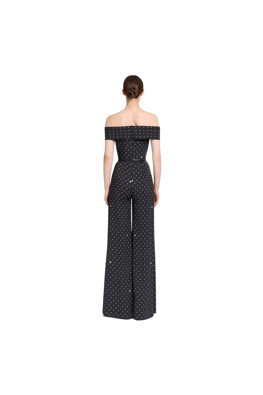 Polka-dot chiffon jumpsuit