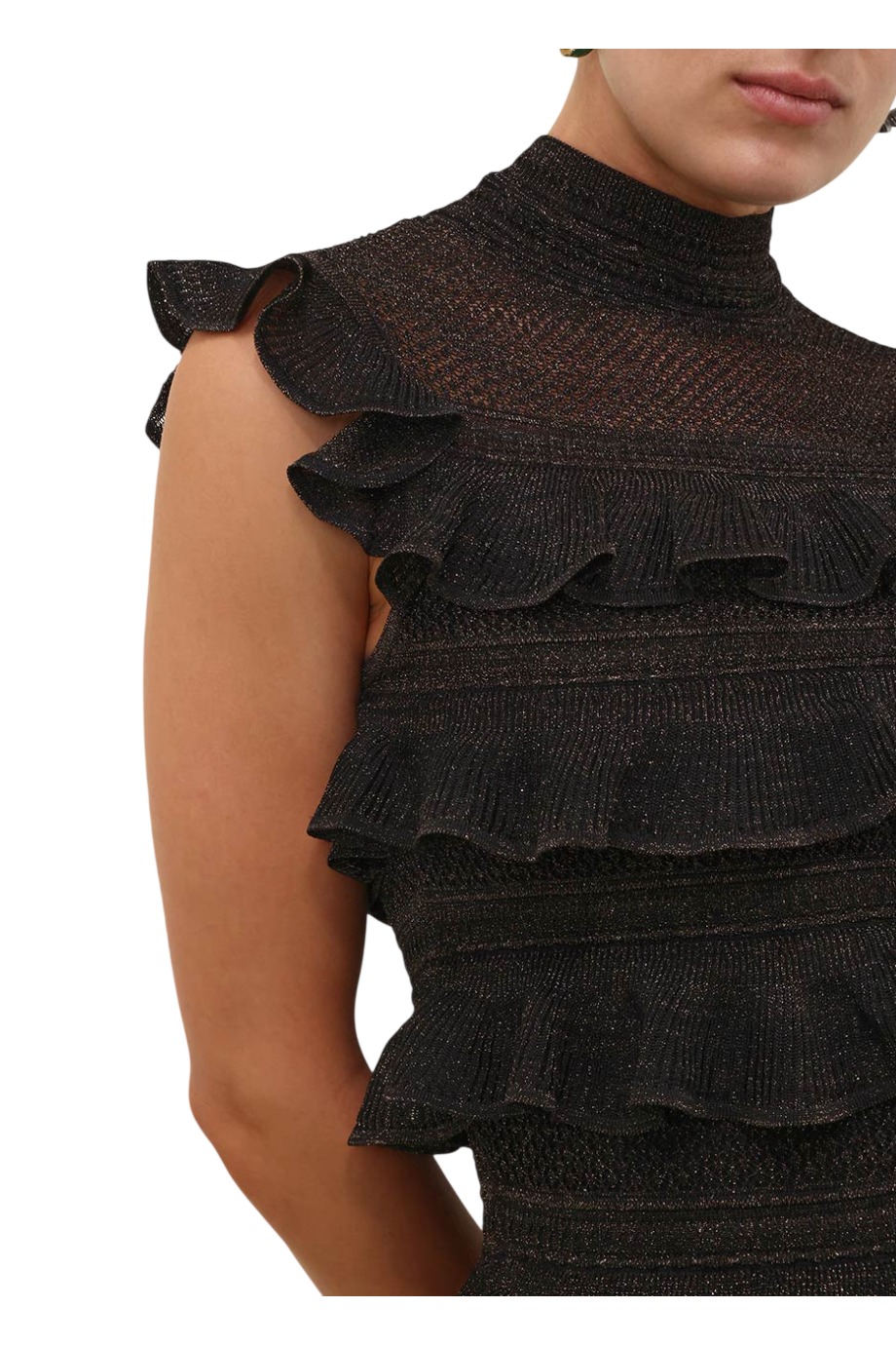 Rebellion frilled satin mini dress