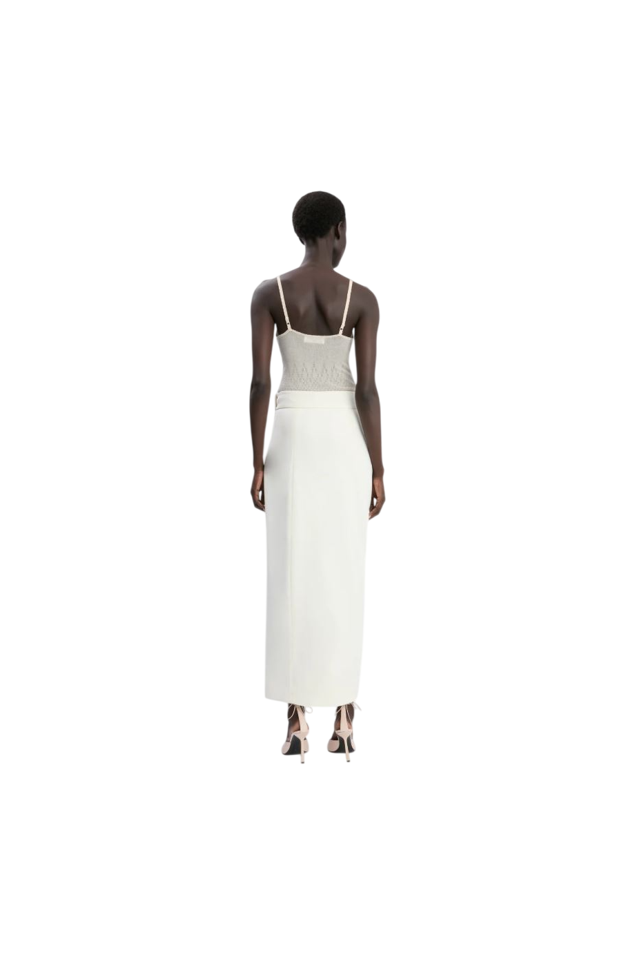 Split midi Skirt In Ivory
