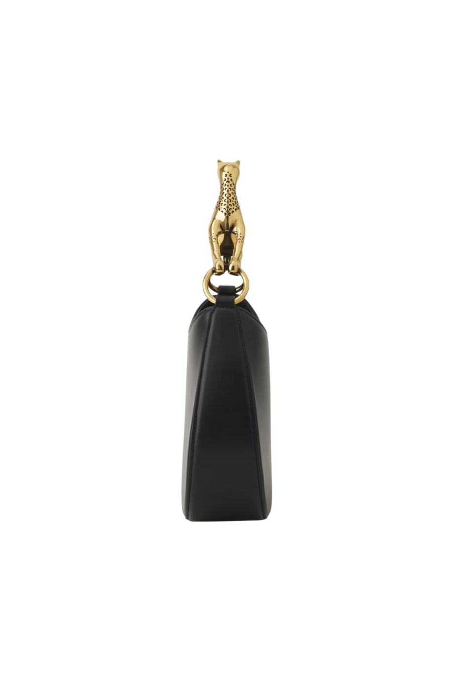 Cat embellished leather top handle bag
