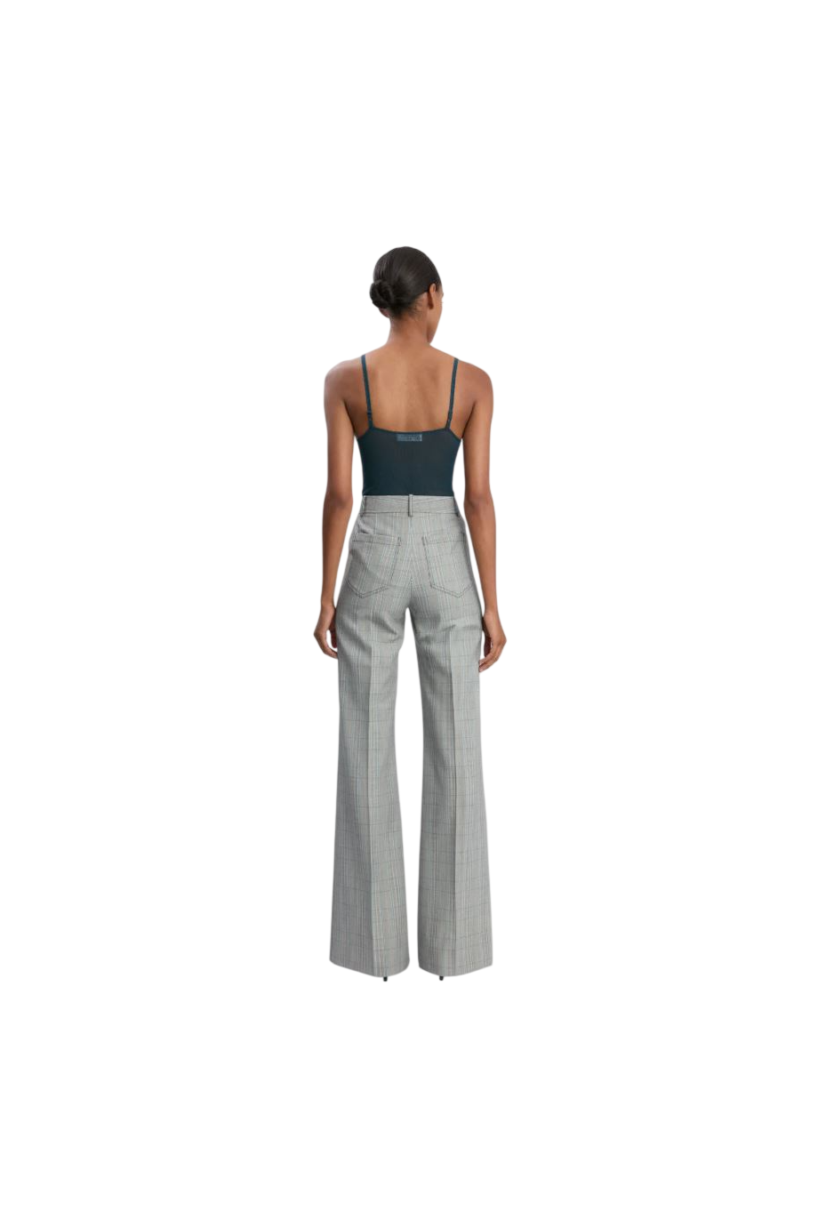Alina Trouser In Blue-Grey Check