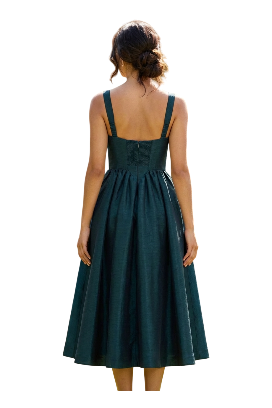 Rebelion linen and silk midi dress