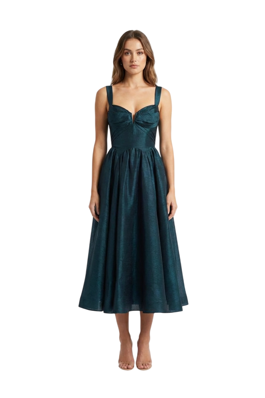 Rebelion linen and silk midi dress