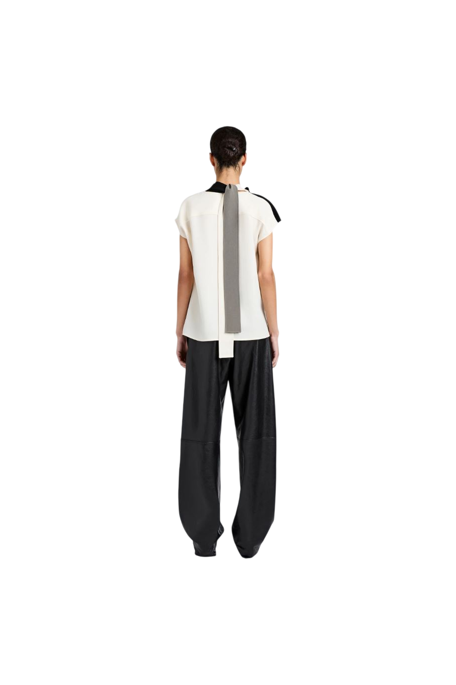 Elsa double-crepe top