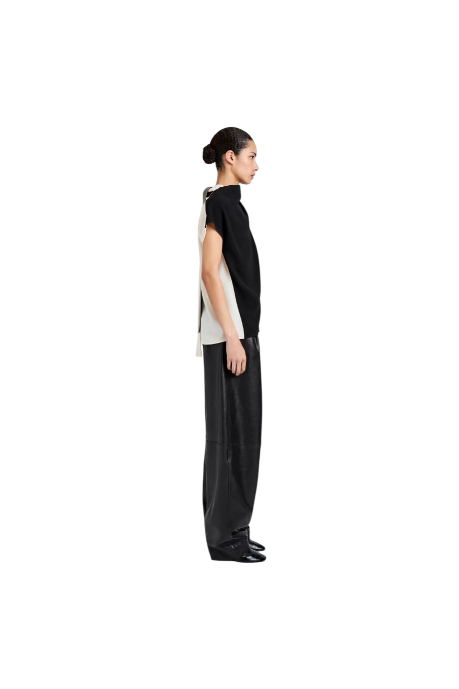 Elsa double-crepe top