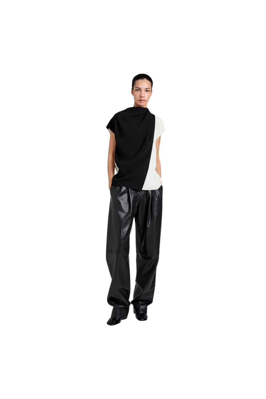 Elsa double-crepe top