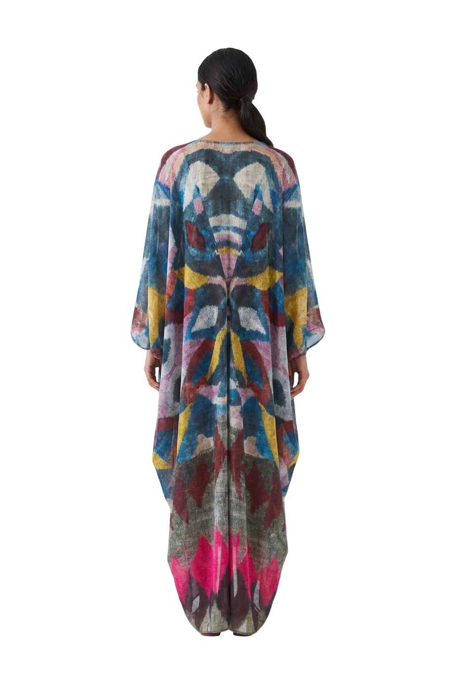 48 embroidered silk kaftan