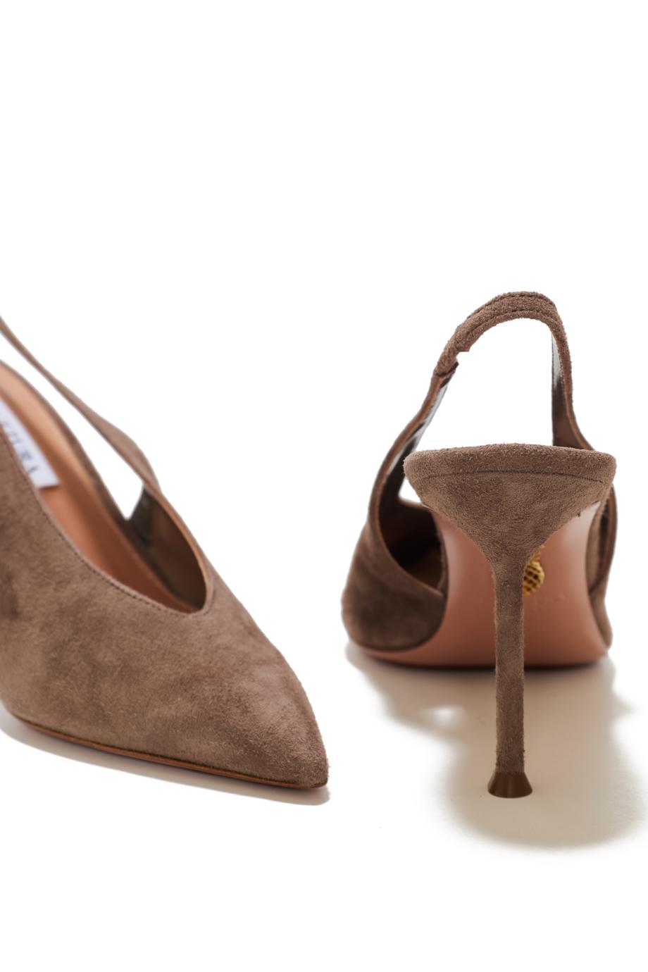 Voltaire 85 suede slingback pumps
