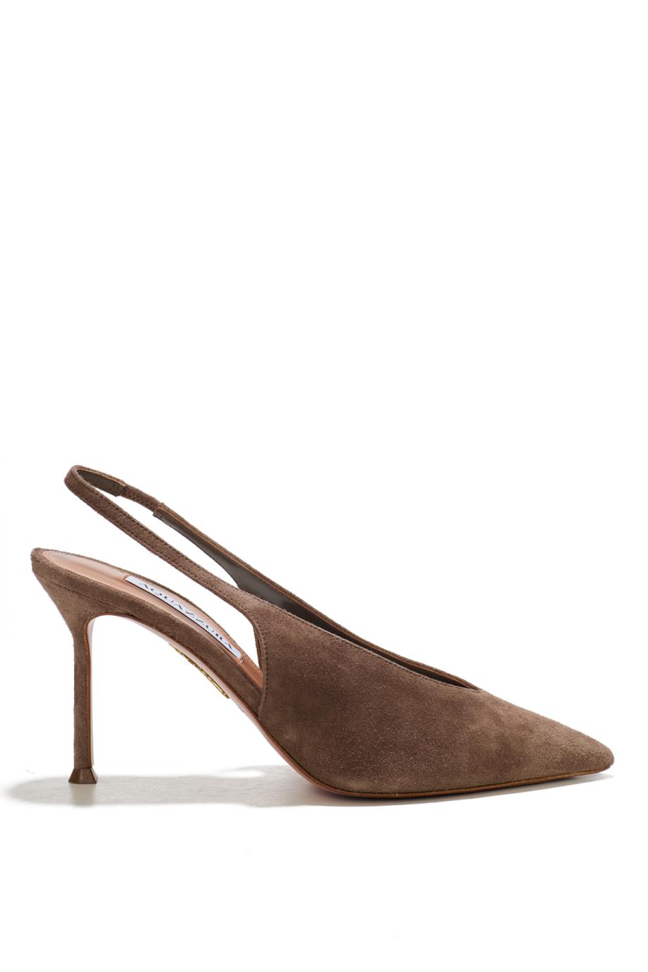 Voltaire 85 suede slingback pumps