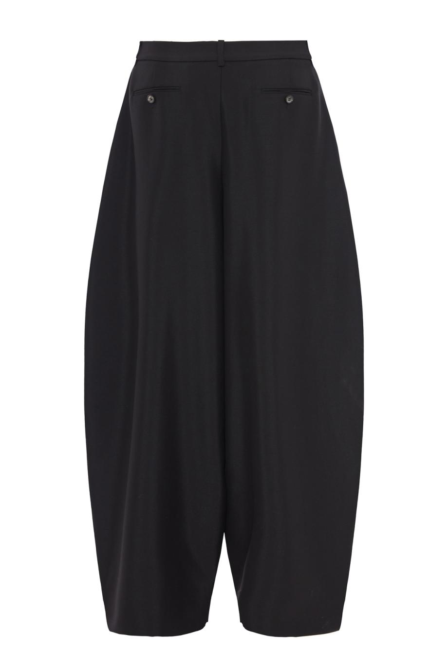Wool and mohair balloon pants in black