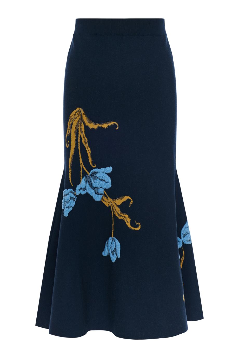 ΦΟΥΣΤΑ A-LINE MIDI KNIT TULIP