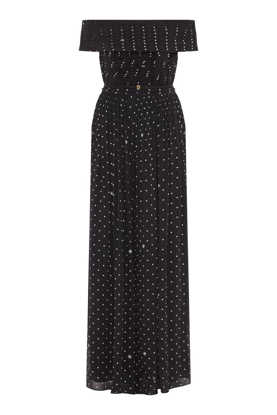 Polka-dot chiffon jumpsuit