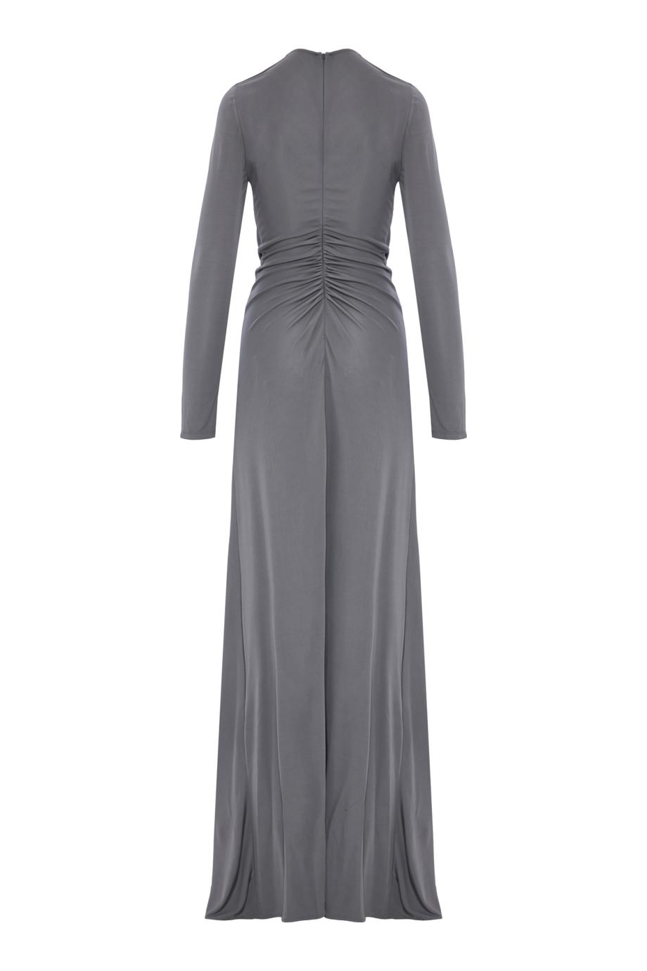 Orica crystal-embellished ruched jersey gown