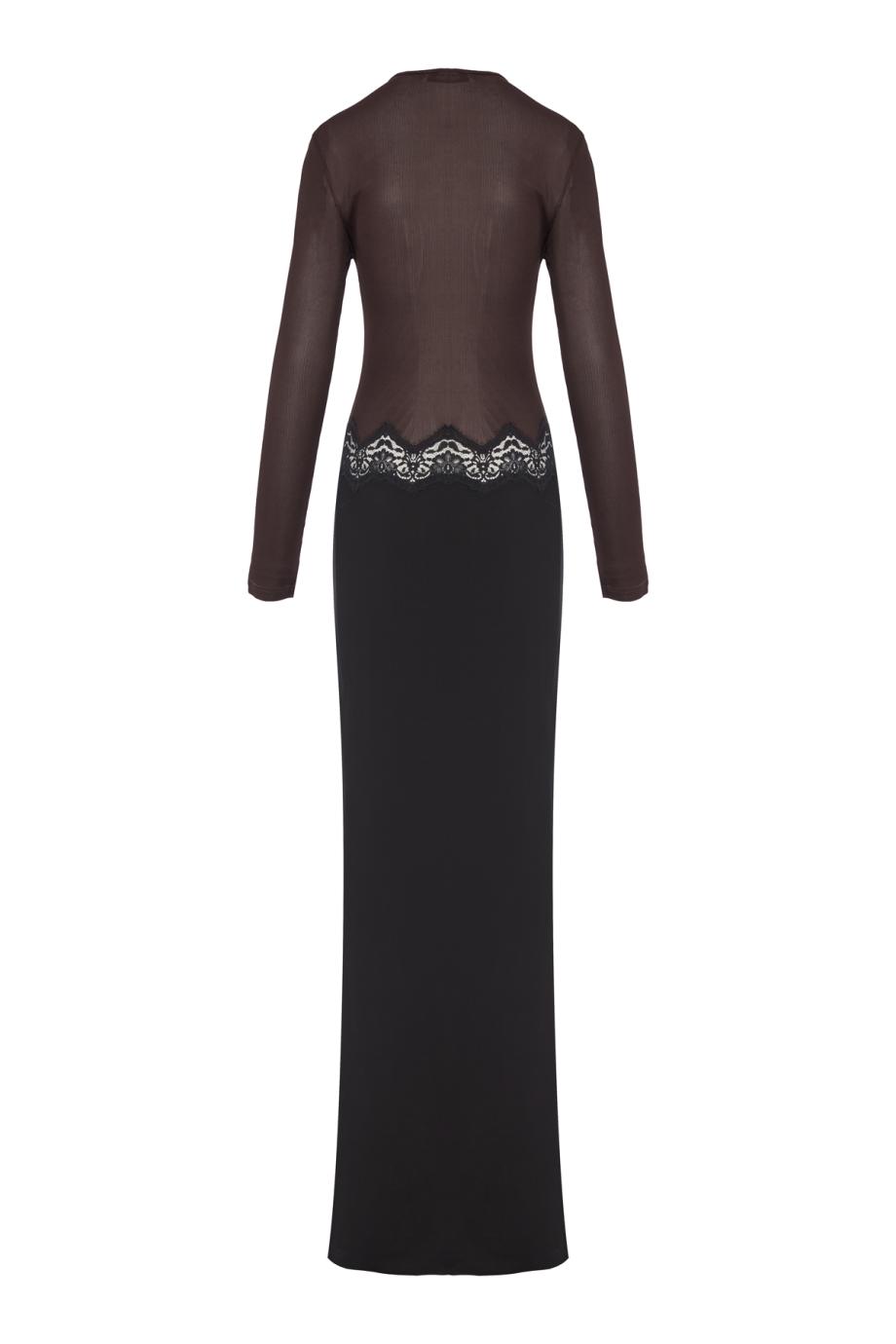 Open Twist Verner Lace Long Sleeve maxi Dress