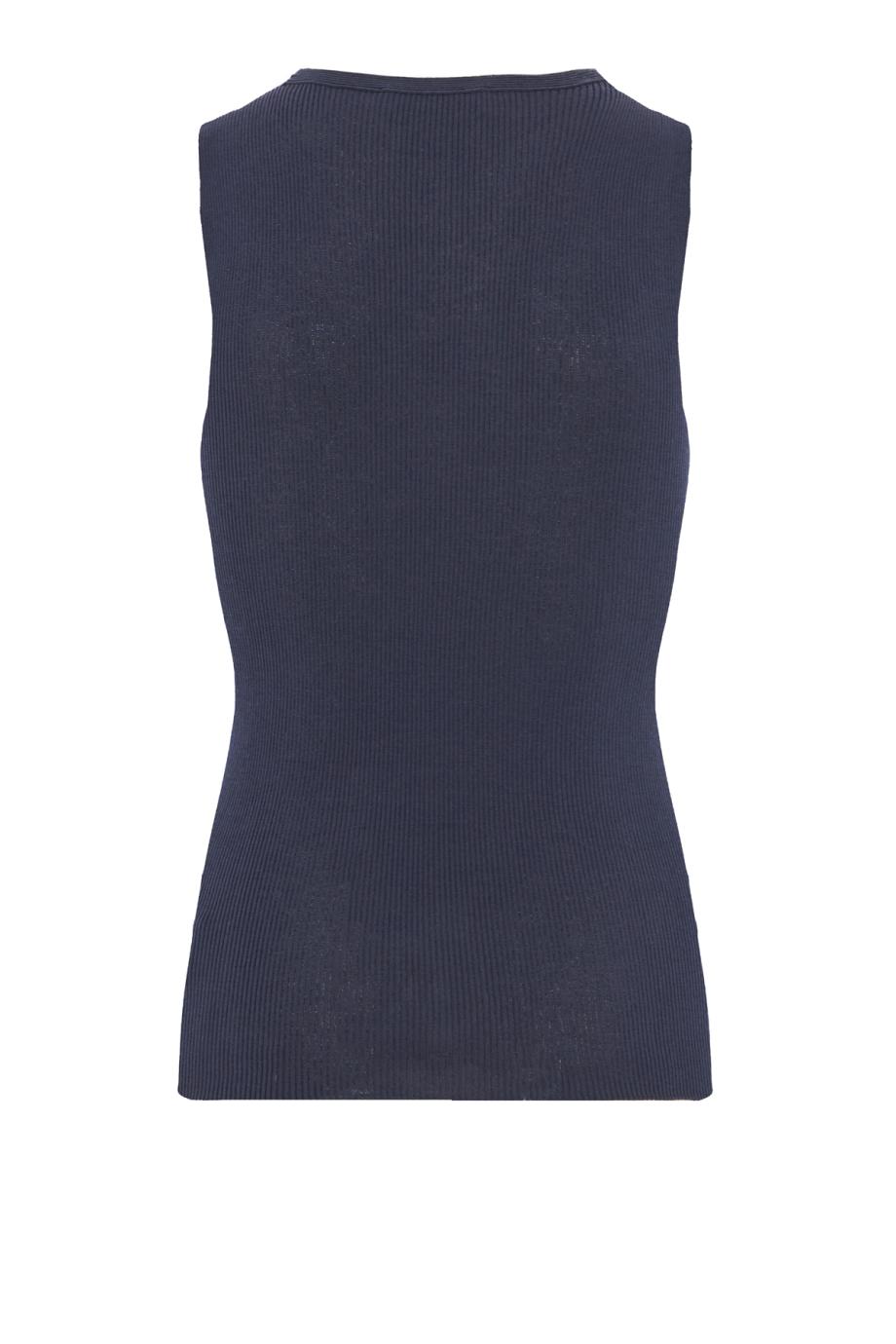 Silk and cotton sleeveless sweater
