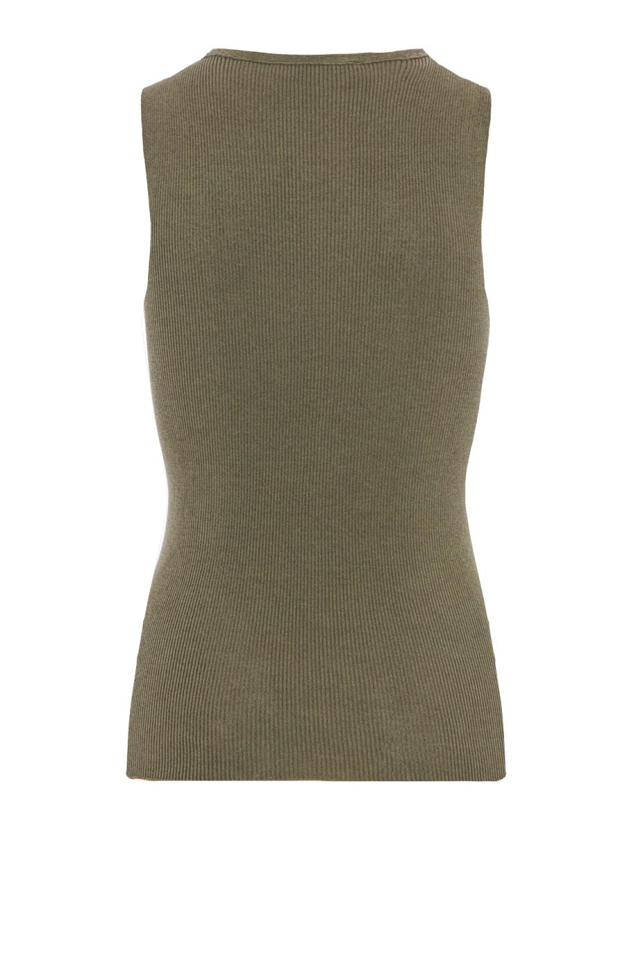 Silk and cotton sleeveless sweater