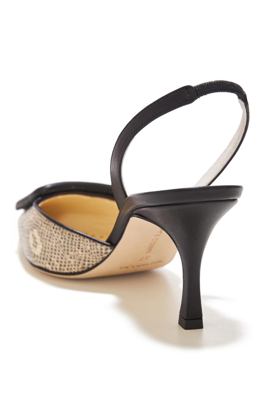 Mayslibi Gala 70 leather slingback pumps