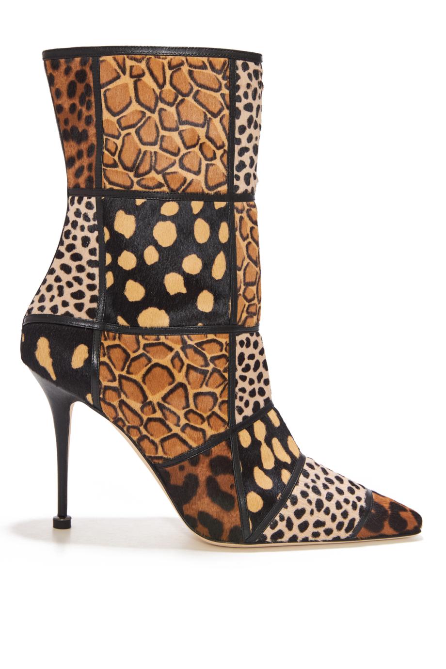 Trulona 105 animal print calf-hair boots