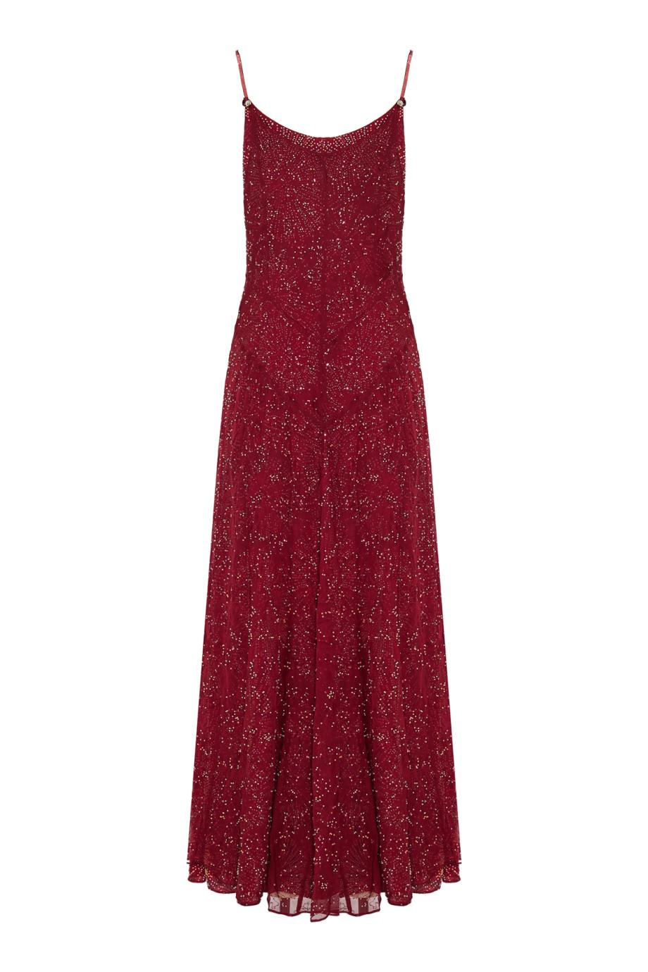 Embroidered pearl maxi dress 