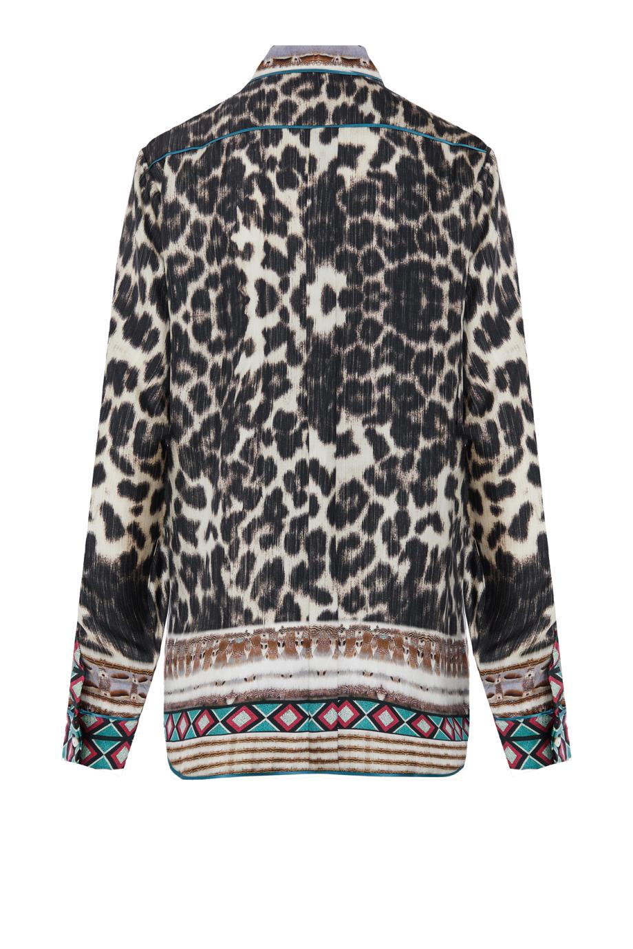 Aloe printed silk shirt
