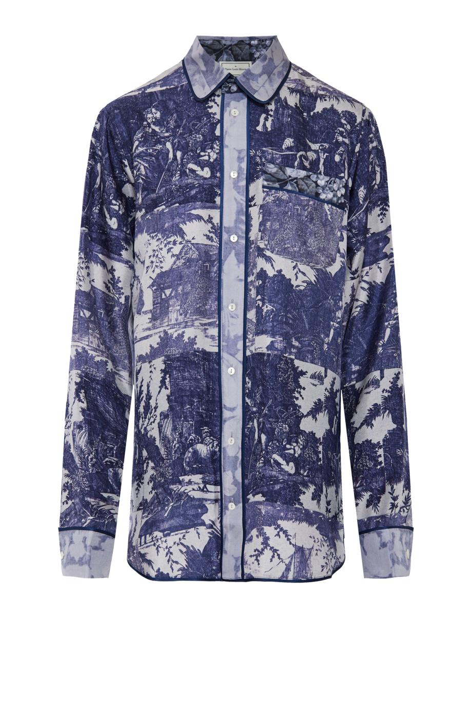 Aloe printed silk shirt