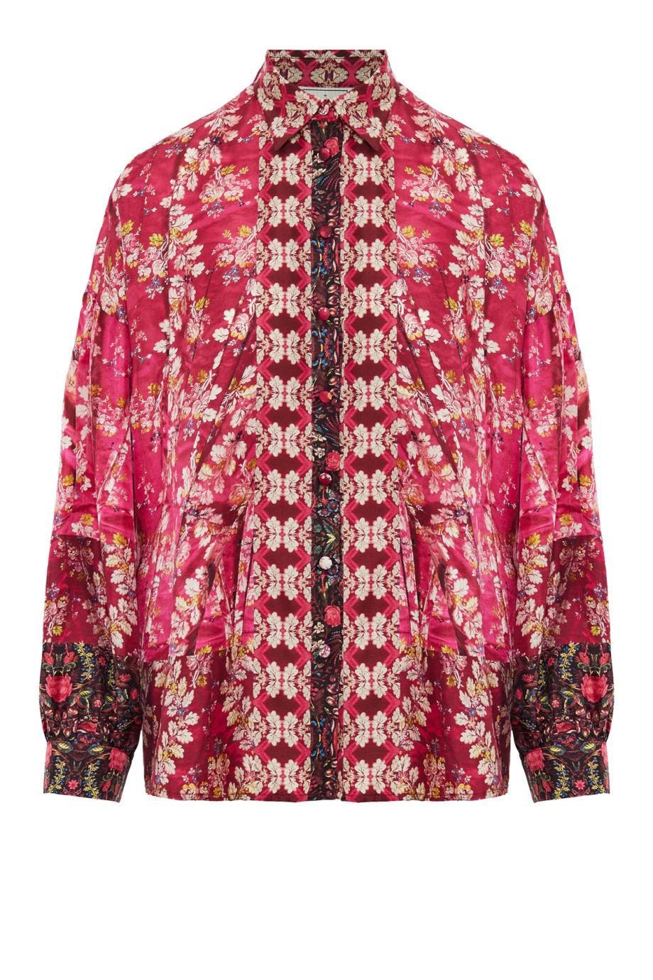 Aloe printed silk shirt