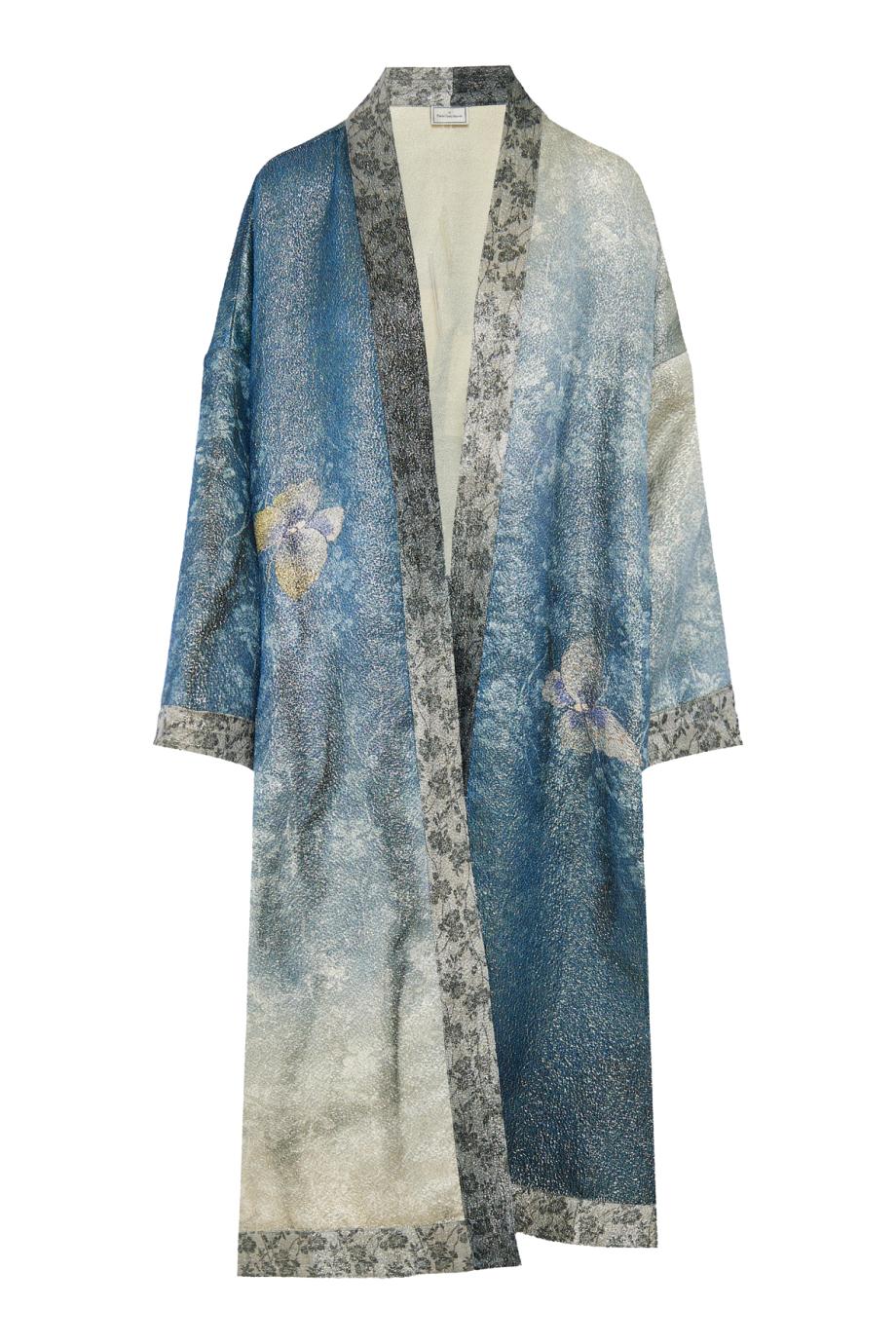 Pax printed wool and silk kimono 