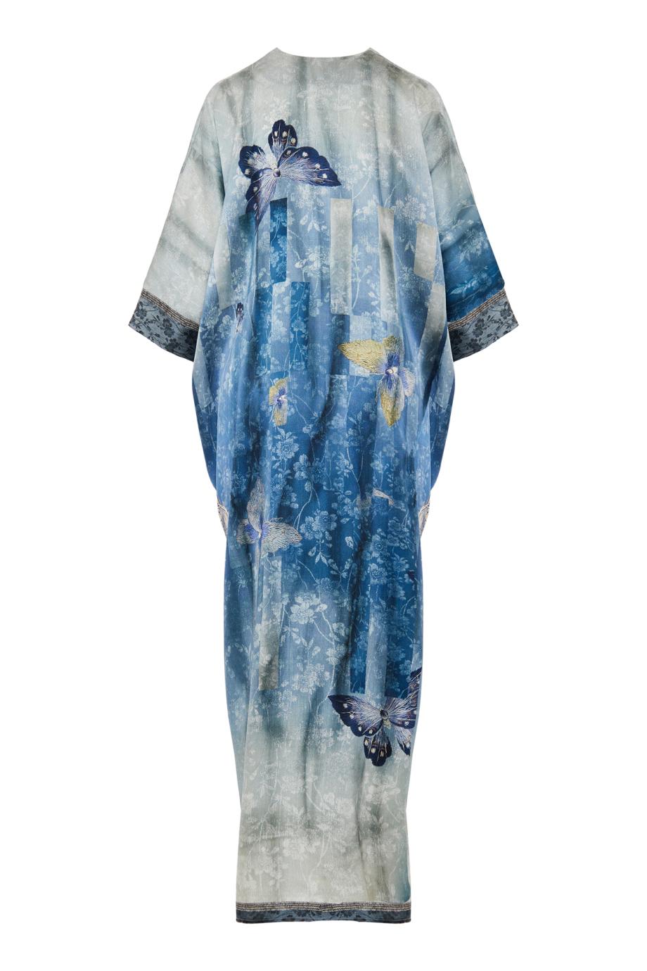 Printed silk kaftan G
