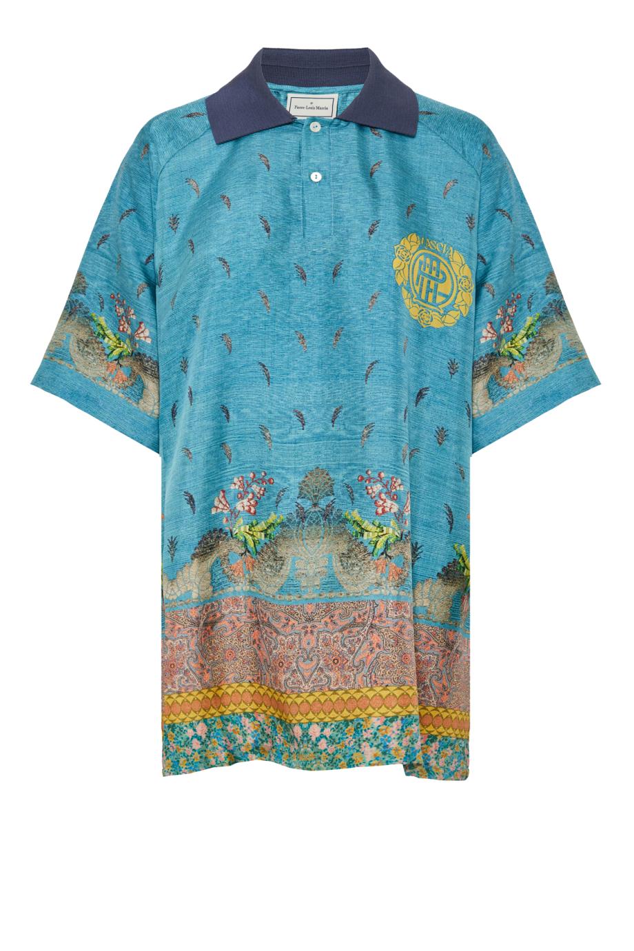 Embroidered silk blouse