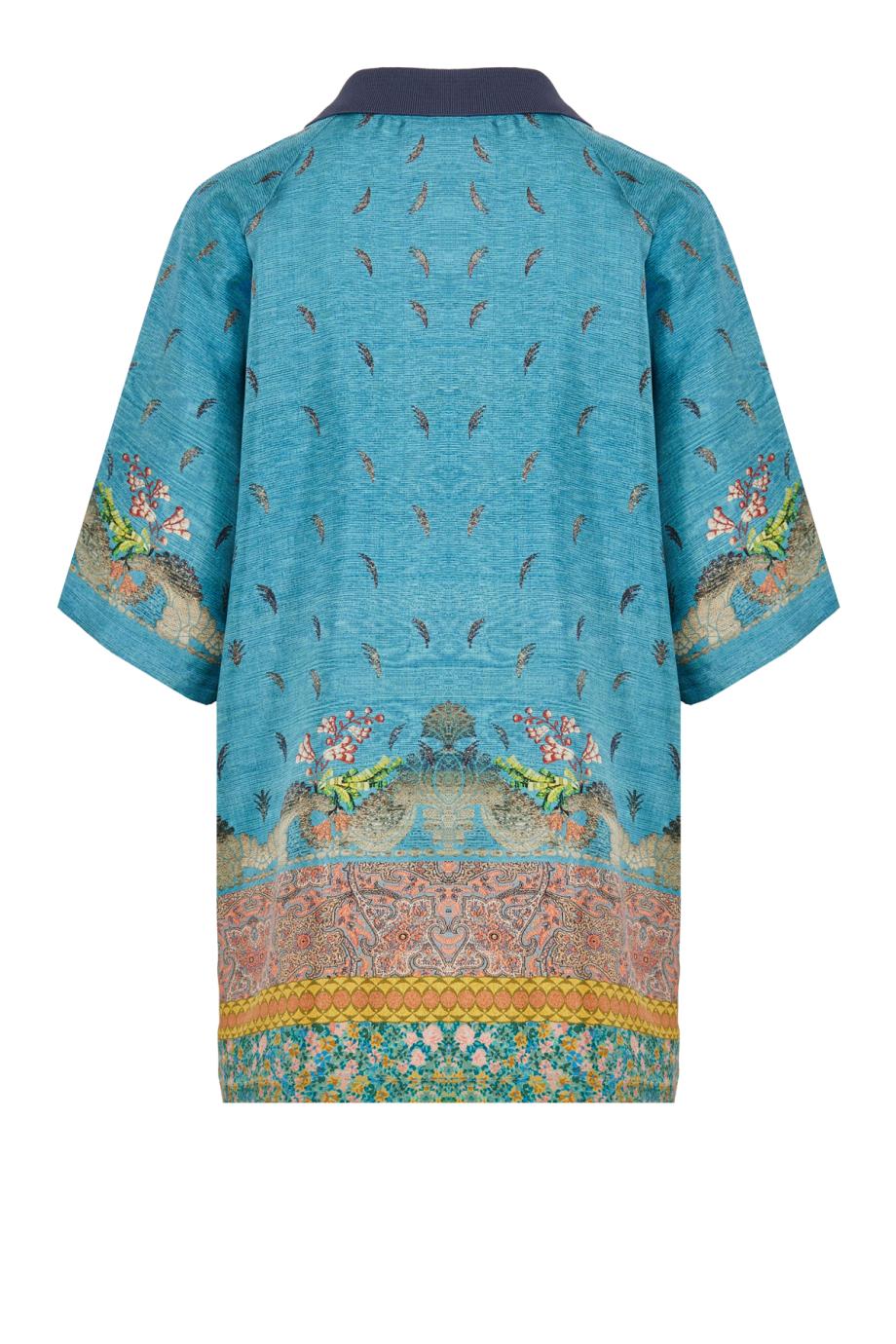 Embroidered silk blouse