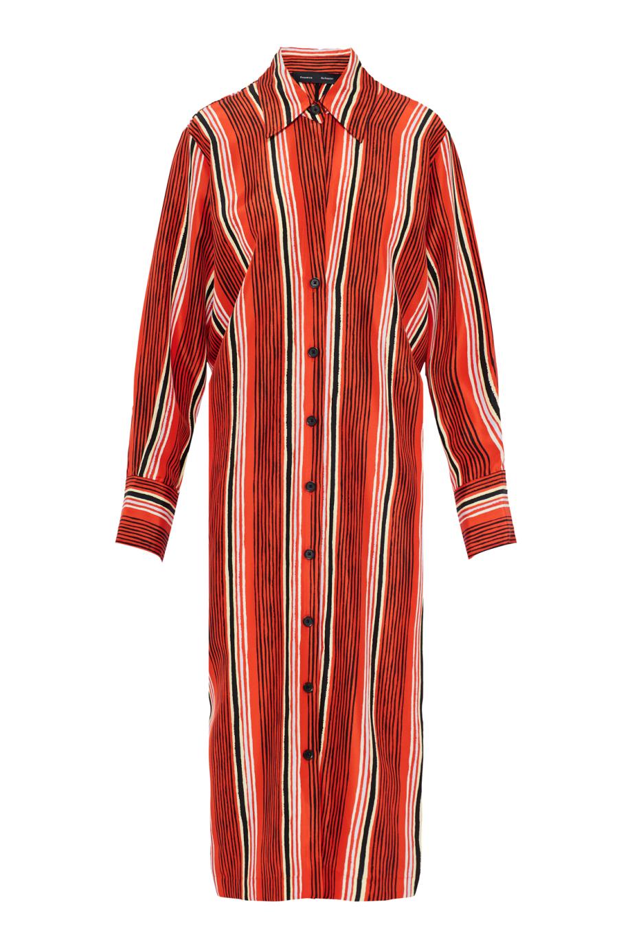 Amira printed silk-habotai maxi dress