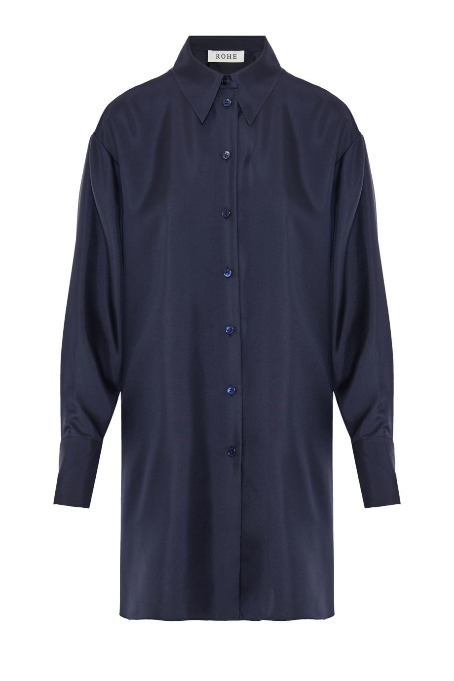 Signature enlogate silk shirt