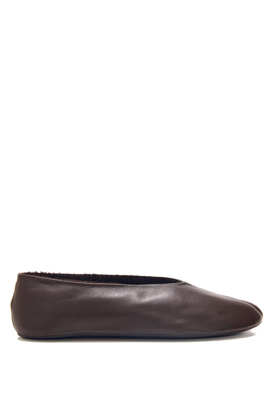 Stella leather flat shoes