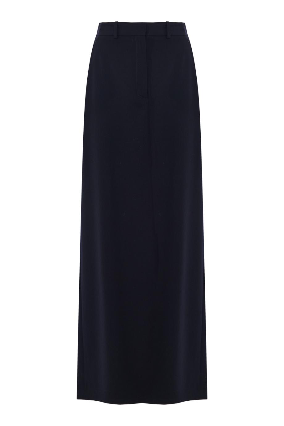Roux wool-crepe maxi skirt