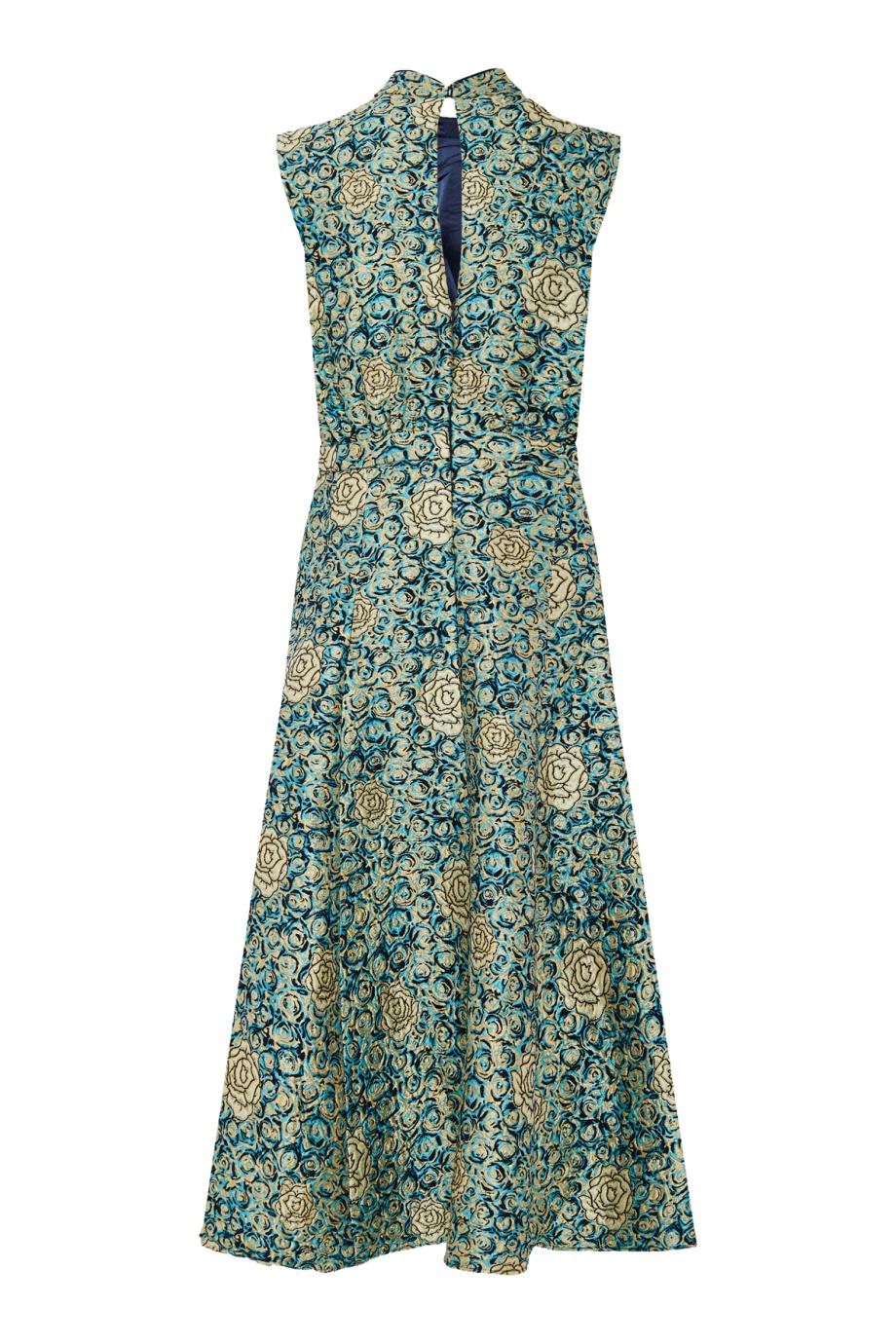 Flora borcade midi dress