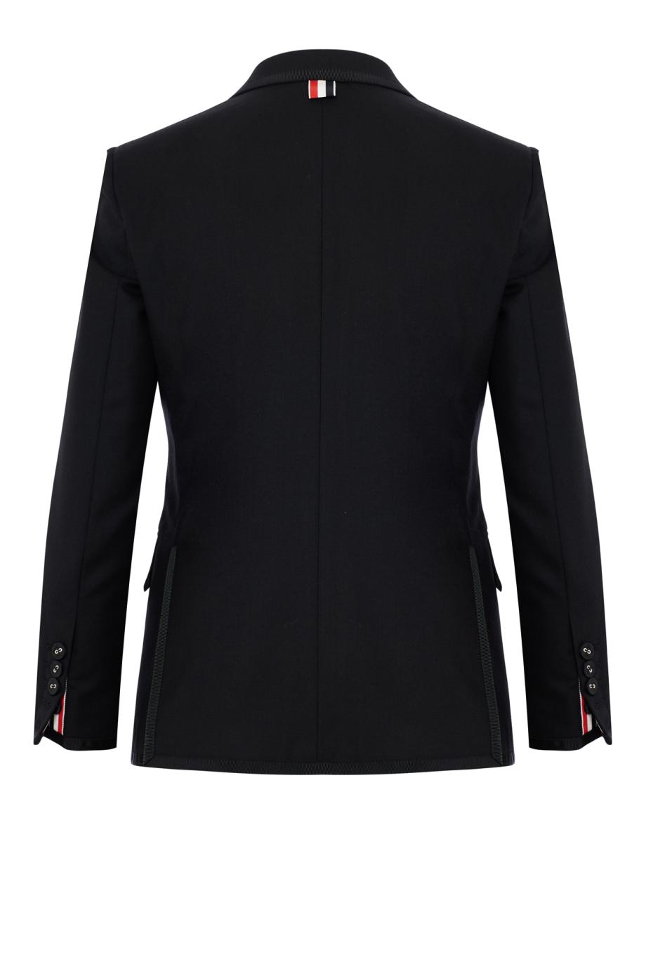 Super 120'S grosgrain Piped wool-twill blazer 