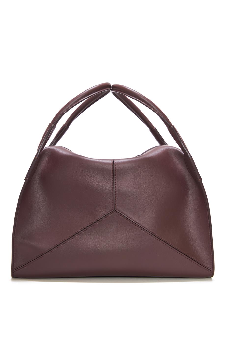 Victoria Plié Bag In Burgundy Leather