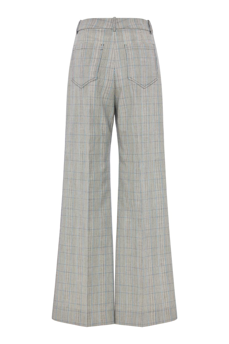 Alina Trouser In Blue-Grey Check