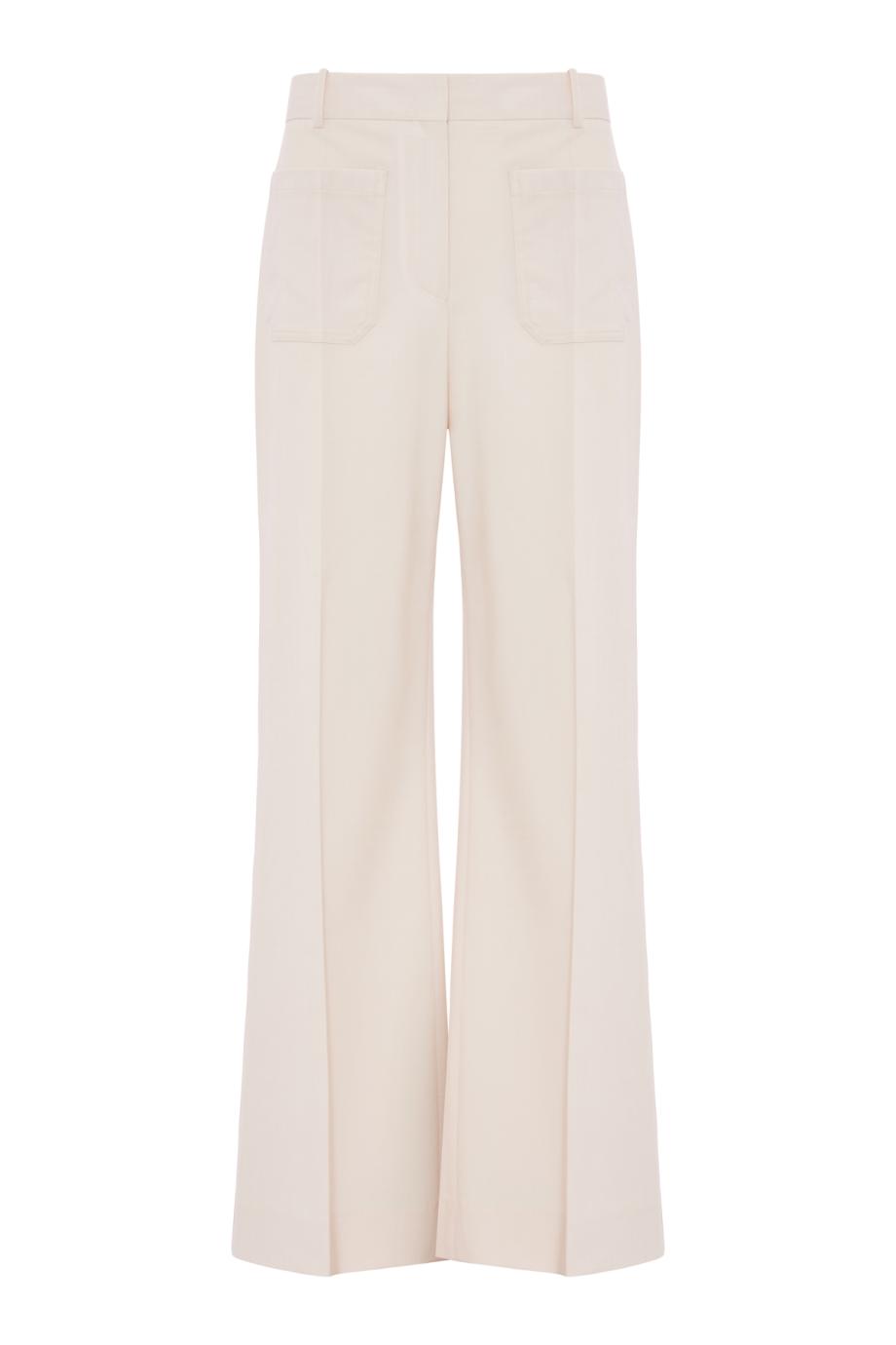 Alina wool Trouser In Bone