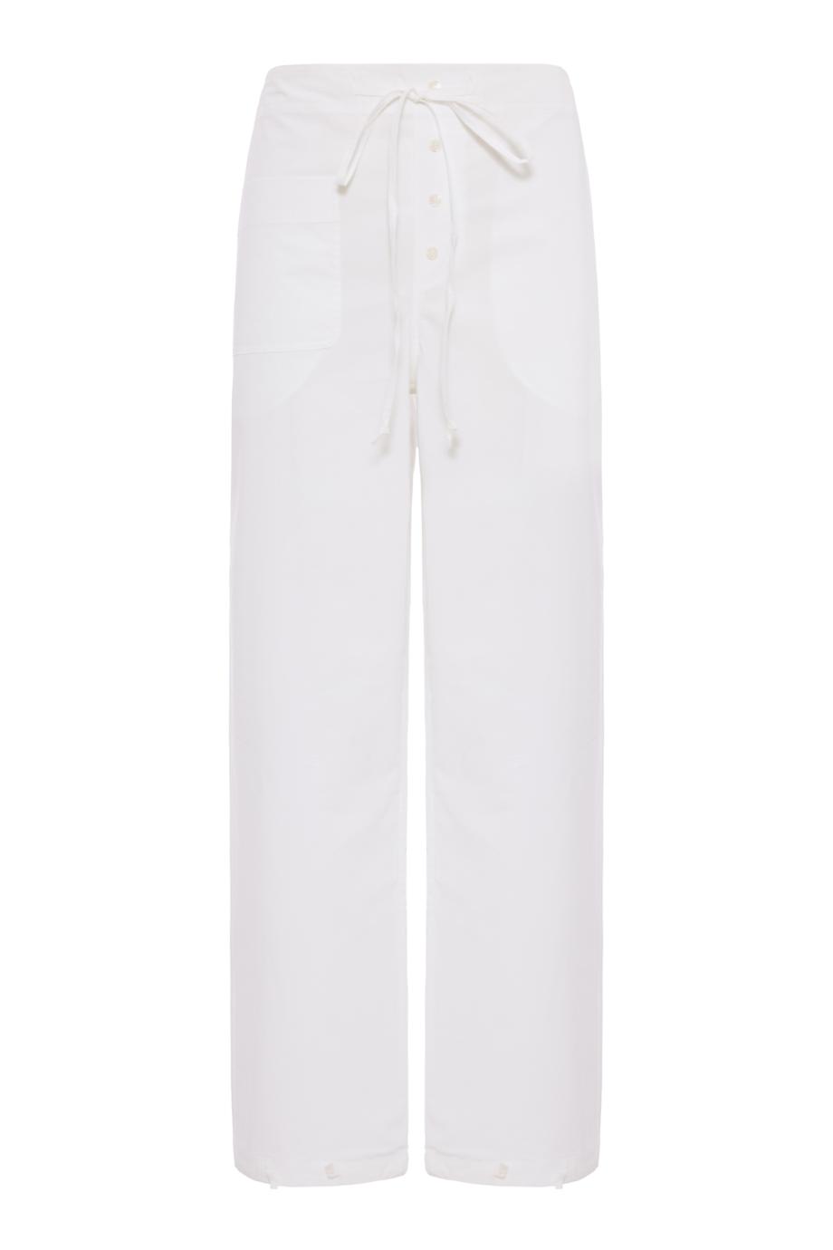 Cargo organic cotton pants In White