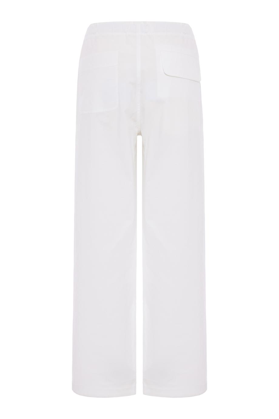 Cargo organic cotton pants In White