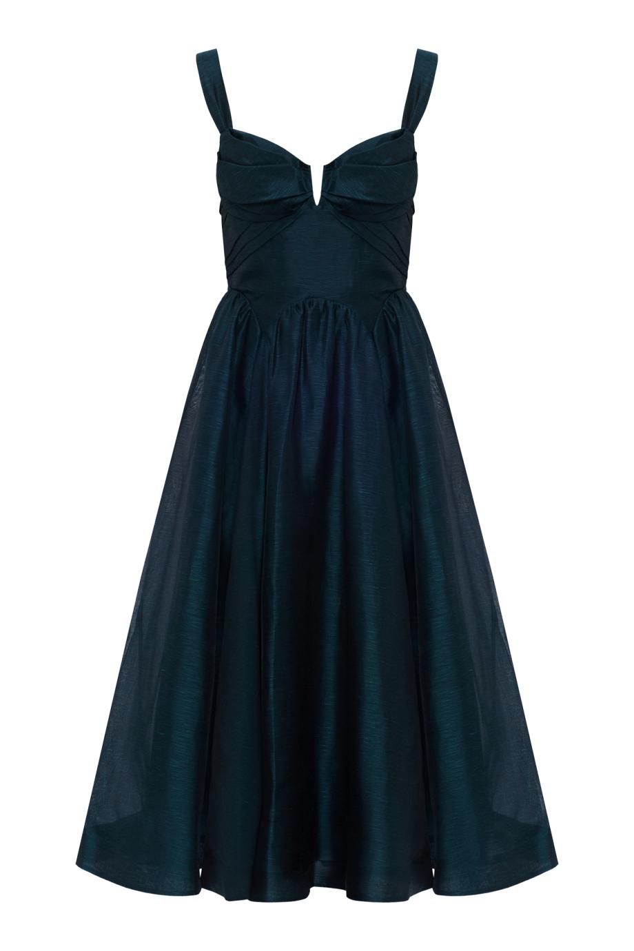Rebelion linen and silk midi dress