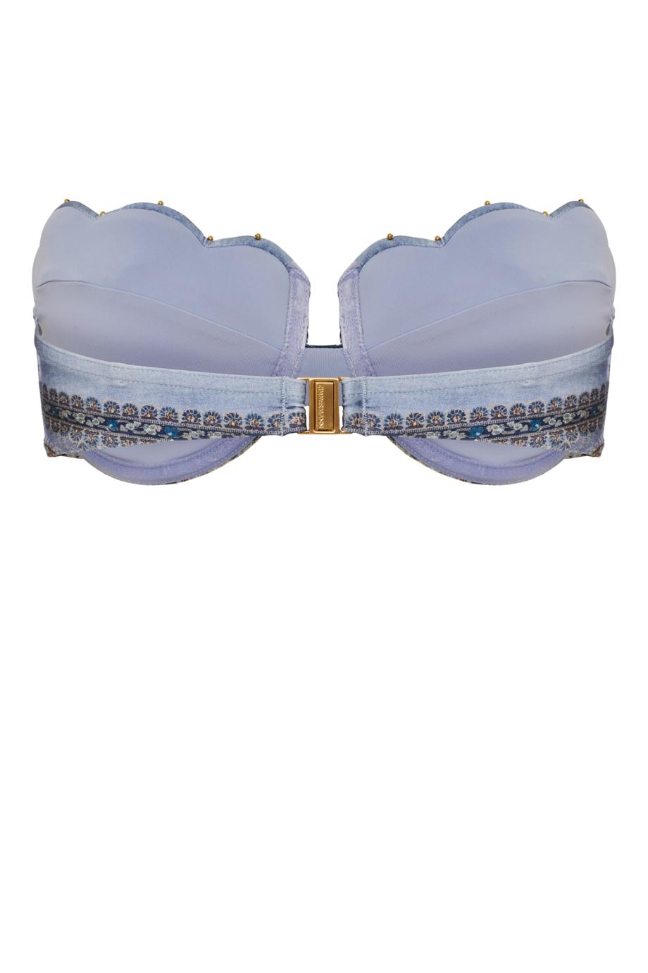 Wanterlust scallop balconette printed bikini top